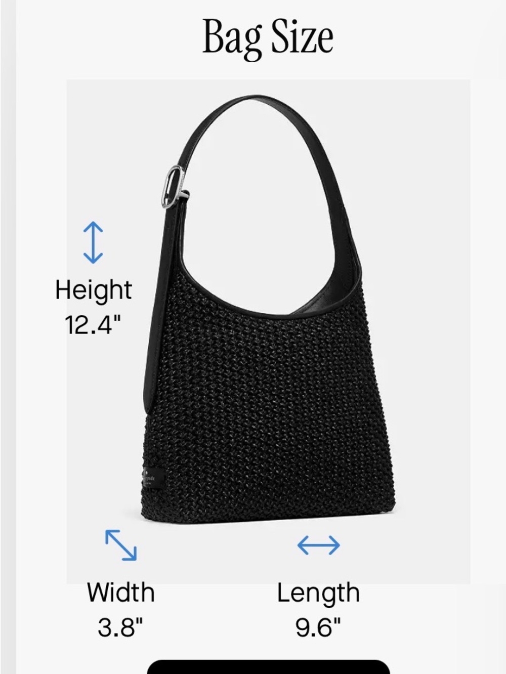 Kate Spade Black Straw Shoulder Bag - Picture 5 of 9